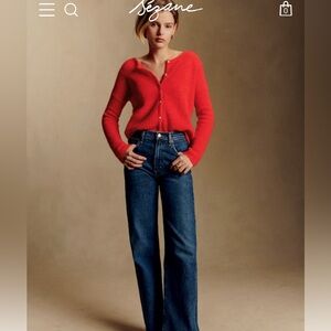 Sezane Red Women's Cardigan